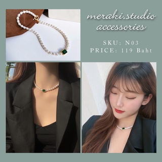 N03 สร้อยคอ งานเกาหลี แบบใหม่ล่าสุด สร้อยคอ แฟชั่น Necklace Jewelry เครื่องประดับออกงาน