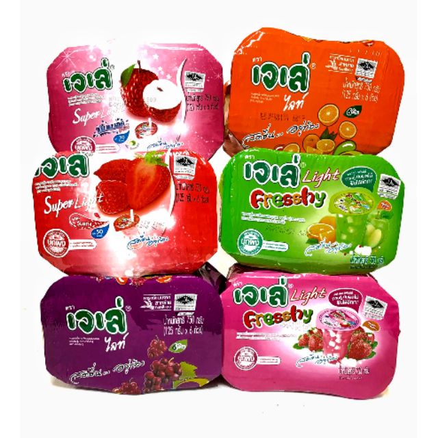 เจเล่​ (แบบแก้ว)​ ขนาด​ 125​ กรัม​ บรรจุ​ 6​ ถ้วย **สินค้ามีตัวเลือก**