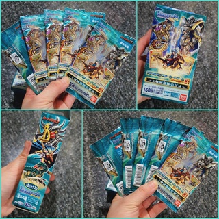 RARE Digimon Collectible Card Game Japanese Set Box of 15 packs TCG 21 version การ์ดดิจิม่อน