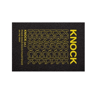 [MT01-00000022] พรมเช็ดเท้า พรมดักฝุ่น ลาย Knock Knockสั้น 40x60 ซม