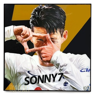 Son Heung min #2 ‎ซน ฮึง มิน Tottenham Hotspur สเปอร์ รูปภาพ​ติด​ผนัง​ pop art ฟุตบอล​ กรอบรูป​​​​ แต่งบ้าน รูปภาพ