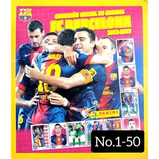 สติ๊กเกอร์ทีมบาร์เซโลนา Panini sticker FC Barcelona 2012-13 No.1-50