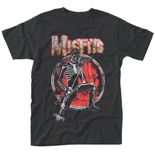 Misfits Bones เสื้อยืดลําลอง สําหรับผู้ชาย ผู้หญิง แขนสั้น คอกลม พิมพ์ลายไมโครโฟน Pose Punk Rock Official