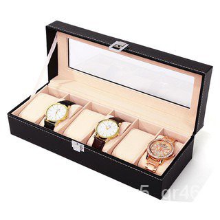 New Alitech Watch Box 3/6/10/12 Grid Leather Display Jewelry Case Organizer กล่องนาฬิกา กล่องเก็บนาฬิกาข้อมือ ixov