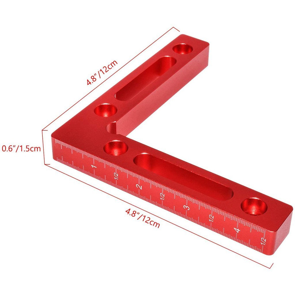 Picture Frames Carpenter Tool L-type Right Angle Ruler Right Angle Corner Clamps for Woodworking Cabinets or Drawers Boxes Glarks 6Pcs 3 4 6 90 Degree Positioning Squares 