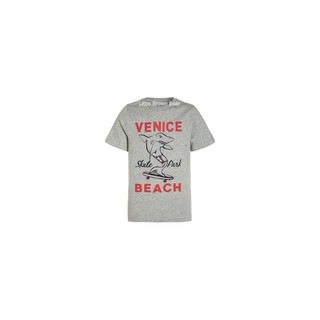 เสื้อผ้าเด็ก เสื้อยืด t-shirt สีเทาอ่อนๆ สกรีนลายปลาฉลาม Venice Beach ของ Gap kids เด็กโต