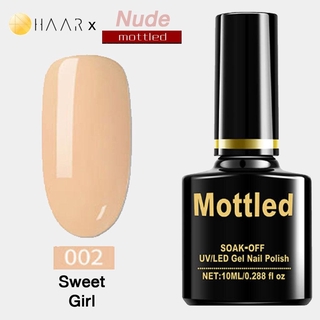 ยาทาเล็บ เจล Gel Nail Polish HAAR x Mottled Nude Tone โทน นู้ด สี ชมพู หวาน Sweet Girl จัดจำหน่ายโดย HAAR Distributed...