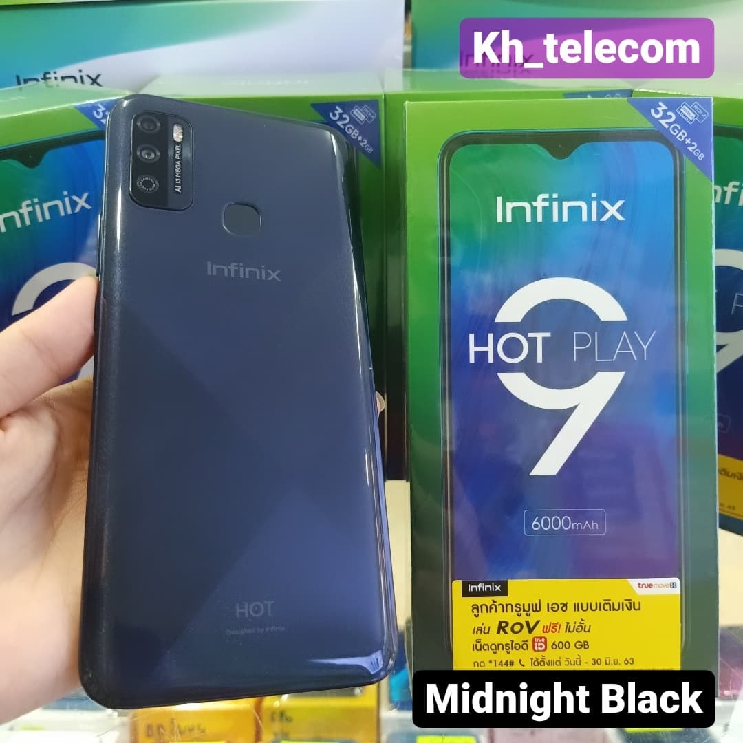 Infinix Hot 9 Play จอใหญ่ 682 Hd Android 10 ชิปเซ็ตhelio A25 แบตเตอรี่6000mah รับประกัน 1 ปี 8120