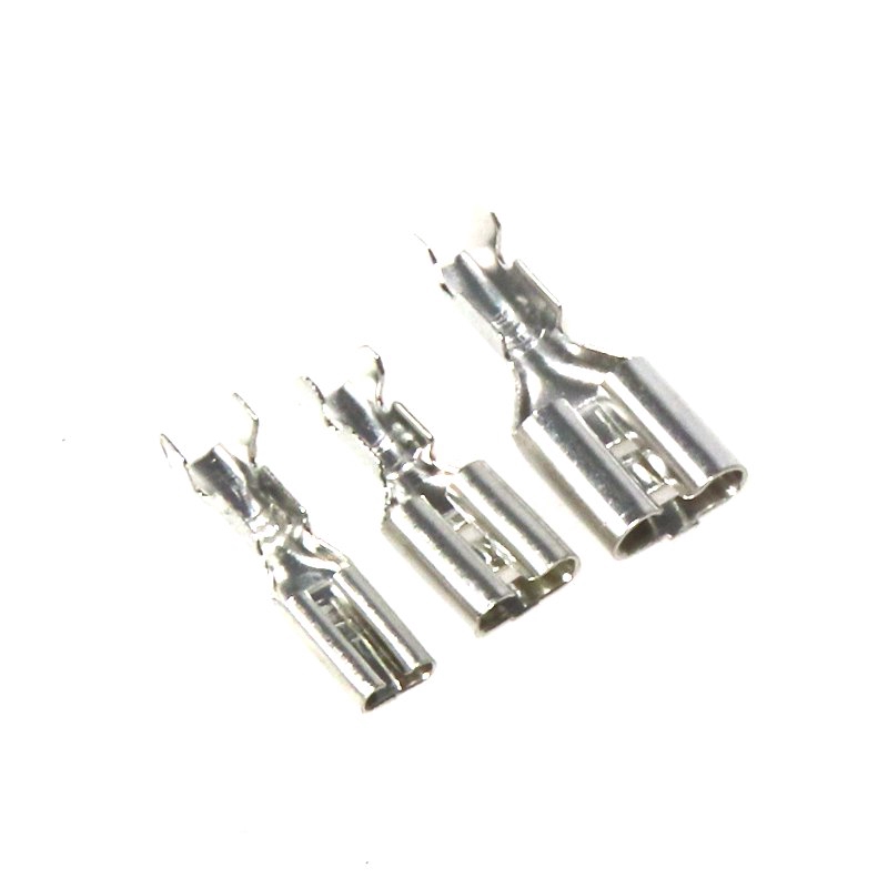 ((10 ชิ้น) ปลั๊ก 2.8/4.8/6.3 มม. ขั้วต่อแบตเตอรี่สปริงสวิตช์รูปหินเทอร์มินัลกดเย็น/หัวกดเย็น