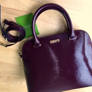 กระเป๋า KATE SPADE Small Rachelle Bixby Place Satchel แท้100% WKRU3539 สีเรดไวน์ ของขวัญ วาเลนไทน์ Crossbody Epi Leather