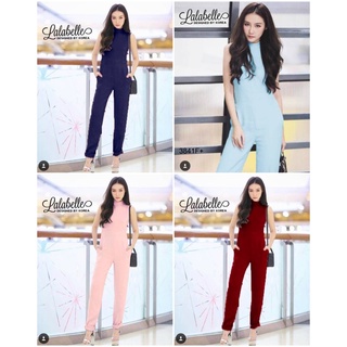 👗Pfashion [ส่งไว!!🚛] P3841 จั้มสูทกางเกงแขนกุดคอตั้ง ขาเดฟ Sleeveless, stand-up collar, leggings, jumpsuit