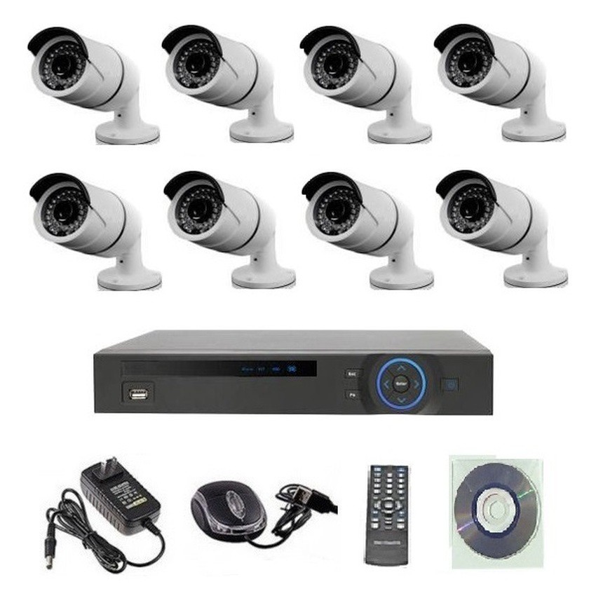 CCTV IP Camera 1 MP 8 จุด มีระบบ NVR POE ในตัว ( ไม่ใช้ POE Switch ) 48V.