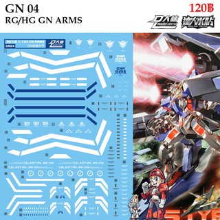 ดีคอลน้ำ [D.L. Darlin] GN04 ARMS HG / RG 1/144 Water Decal GN 04