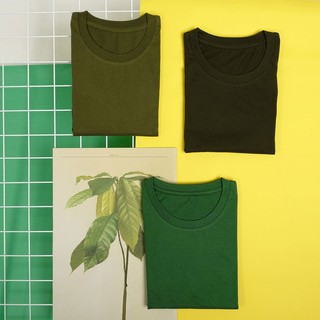 ถูกสุด!!! Superbirds เสื้อยืดสีพื้น คอกลม สีเขียว Evergreen 100% Cotton T-Shirt *แท้ไม่มีผสมโปลี* เสื้อยืดแขนสั้น