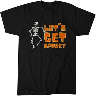 เสื้อยืดโอเวอร์ไซส์GILDAN เสื้อยืด พิมพ์ลาย Likes Lets Get Spooky สไตล์คลาสสิก สําหรับปาร์ตี้ฮาโลวีนS-3XL