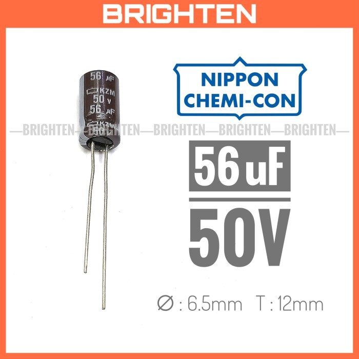 NIPPON CHEMI-CON Elco 56uF 50V T:12mm