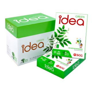 กระดาษถ่ายเอกสาร [Idea Green] 80g A4 (500 แผ่น) 5 รีม/กล่อง