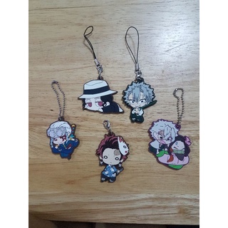 Kimetsu No Yaiba ลิขสิทธิ์แท้ Rubber Strap Key Chain พวงกุญแจ ดาบพิฆาตอสูร