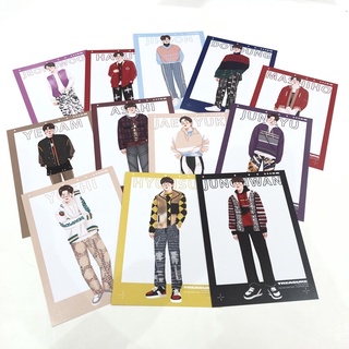 (พร้อมส่ง) โปสการ์ด แฟนอาร์ต เมมเบอร์ เทรเชอร์ postcard fanart treasure จากแบรนด์ mommyjiminn