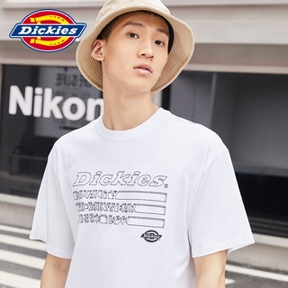 [S-5XL] Dickies เสื้อยืดคอกลม แขนสั้น ผ้าฝ้าย พิมพ์ลายตัวอักษร ทรงหลวม ใส่สบาย สําหรับผู้ชาย เหมาะกับฤดูร้อน 8763