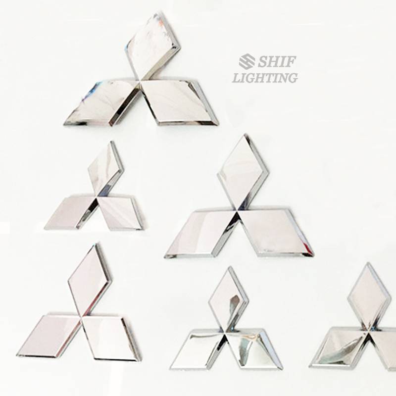 1 x ABS Chrome MITSUBISHI Car Auto ด้านหน้าด้านหลังป้ายสัญลักษณ์สติกเกอร์รูปลอกเปลี่ยน Mitsubishi ทุกขนาด