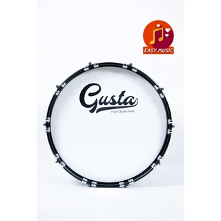 กลองใหญ่มาร์ชชิ่ง Gusta 20นิ้ว 10หลัก Marching Bass Drum พร้อมชุดสะพายเกาะอก