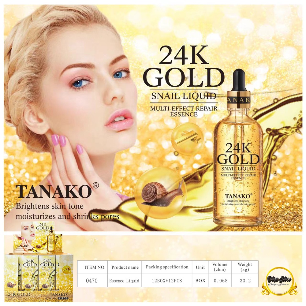 0470 เซรั่ม ทานาโกะ โกลด์ สเนล เอสเซนส์ TANAKO GOLD SNAIL ESSENCE ผลิตภัณฑ์บำรุงผิวหน้า ปรับสีผิว