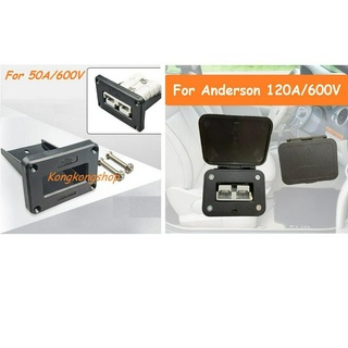 Anderson plug  50A600Vตรงรุ่น SMH และ 120A/600V two-pole plug plate, Panel Mountting แป้นยึดพลาสติกคุณภาพสูง