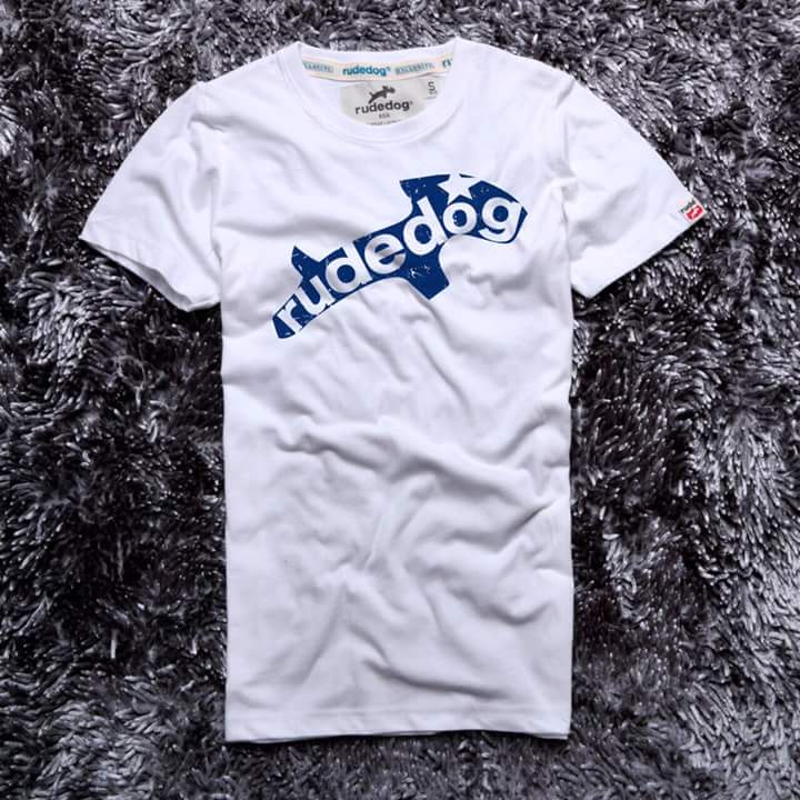 rudedog เสื้อคอกลม  ชาย หญิง  รุ่น big15 สี ขาว