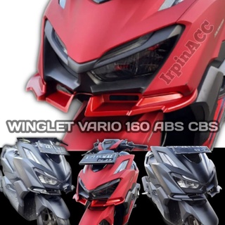 อุปกรณ์เสริมปีกนก พลาสติก ABS คาร์บอน สีดํา พรีเมี่ยม สําหรับ VARIO 160 2022 2023