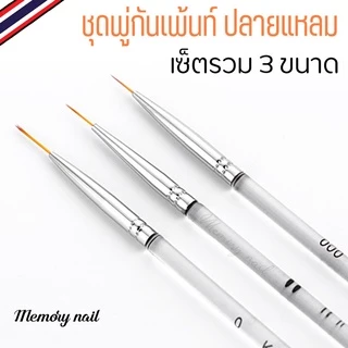 (ด้ามใส Kolinsky) ชุดรวม 3ขนาด พู่กันเพ้นท์เล็บ ปลายแหลม วาดเส้น ตัดเส้น คมชัด เส้นสวย
