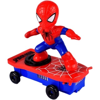 รถสกูตเตอร์ไฟฟ้า Spiderman Stunt Car Rollover ของเล่นสําหรับเด็ก