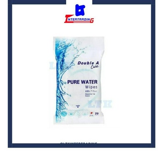 Double A Care ทิชชู่เปียก Pure Water Wipes บรรจุ 20แผ่น/ห่อ (ุห่อ)