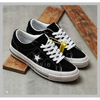 Converse ONE STAR SUEDE BLACK คุณภาพสูง 100%