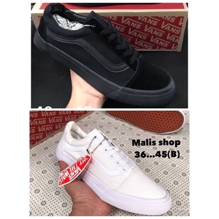 🛒😈vans old skool(สีดำล้วน)(ขาวล้วน)🛍sz. 36-45