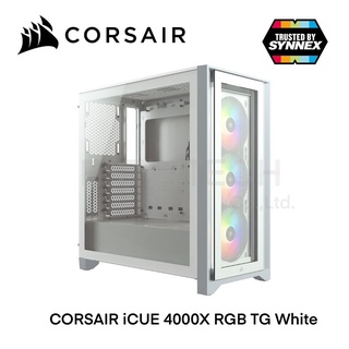 ATX Case (เคส) CORSAIR iCUE 4000X RGB TG White ของใหม่