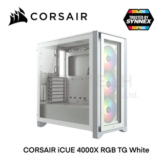 ATX Case (เคส) CORSAIR iCUE 4000X RGB TG White ของใหม่