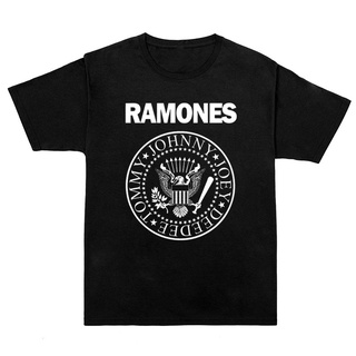 เสื้อขาว - ฤดูร้อนผู้ชายเสื้อยืดวินเทจ The Ramones พังก์ร็อคเสื้อยืดผู้ชายลําลองเสื้อยืดผ้าฝ้ายท็อป