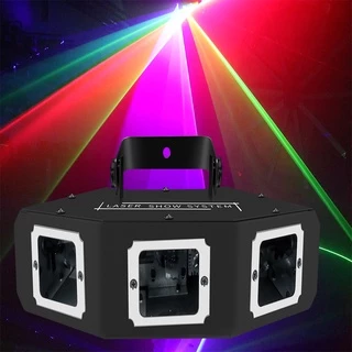 ไฟเลเซอร์ปาร์ตี้ RGB 3 รู พร้อมการควบคุมด้วยเสียง Three-Hole RGB Laser Light เส้นจะหลากหลายและสวยงาม จัดส่งจากประเทศไทย