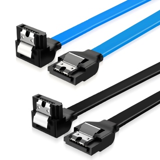 Rr SATA 3.0 สายเคเบิลข้อมูล SATA 3.0 90 องศา 15.7 นิ้ว 19.68 นิ้ว สําหรับ SATA HDD SSD e