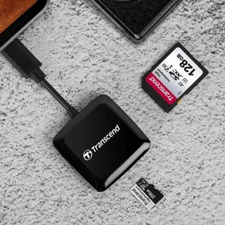 เครื่องอ่านการ์ด TRANSCEND CARD READER RDC3 USB 3.2 GEN 1 TYPE C BLACK เครื่องอ่านการ์ด RDC3 เชื่อมต่อแบบ USB Type–C