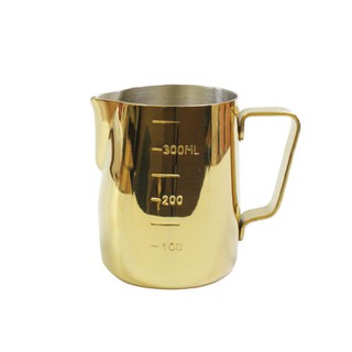 Tiamo Milk Pitcher w/scale 360/600cc. (Titanium Golden)