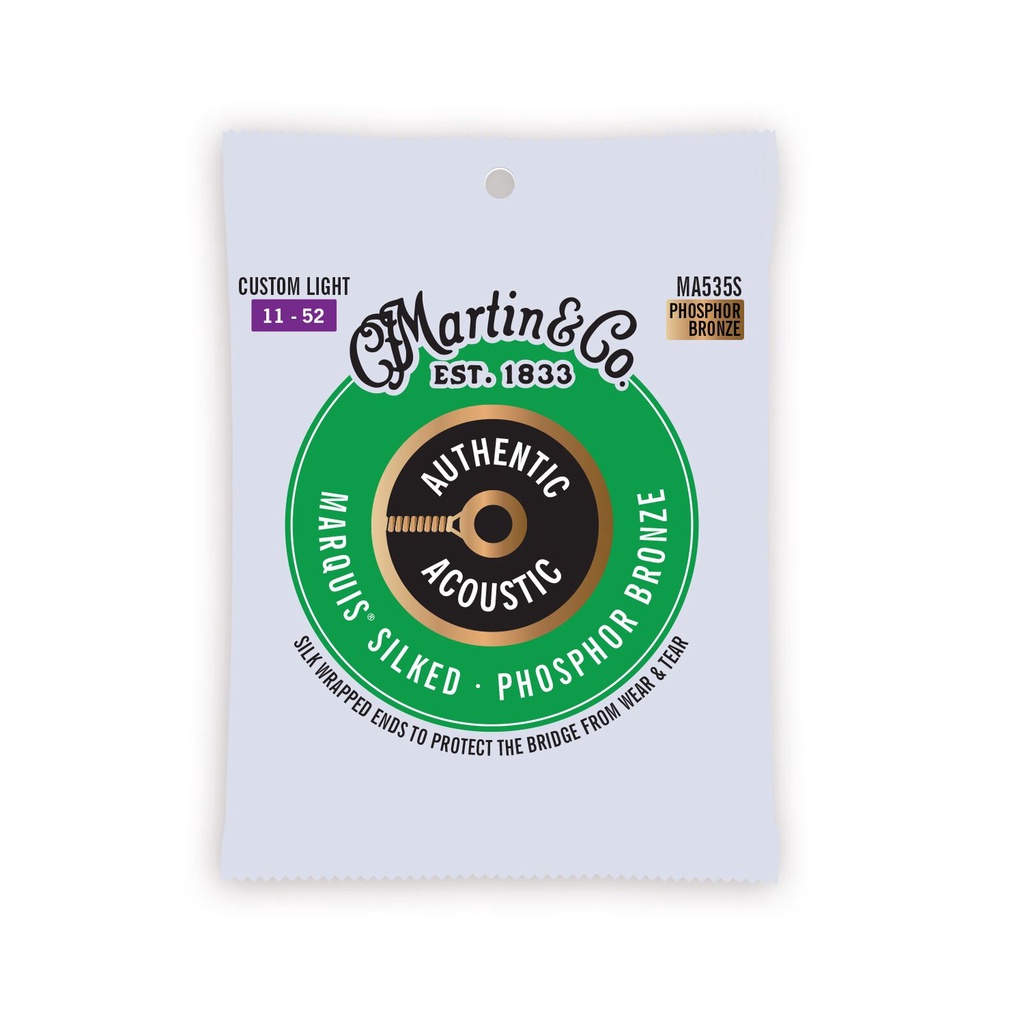 สายกีตาร์โปร่ง Martin Authentic Acoustic Marquis Silked Phosphor Bronze Strings