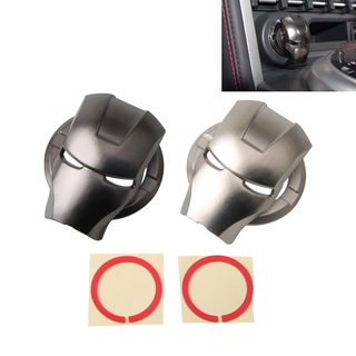 Automobile universal one-key start button protective cover personalized iron man button decorative cover ignition switch decorative ring e29C