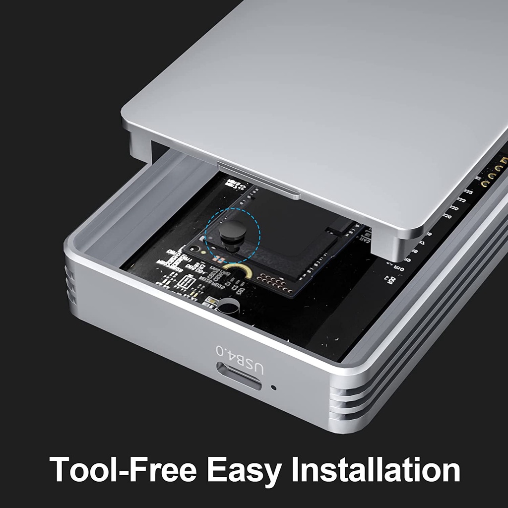 Acasis Usb Box 4.0 M.2 Nvme Enclosure ใช้งานร่วมกับ Thunderbolt 4/3, 40Gbps SSD สายอลูมิเนียมประเภท C สําหรับแล็ปท็อป TBU401 ราคา ถูกที่สุด ดีลบีเคเค แกลเลอรีภาพที่ 6