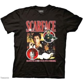 เสื้อยืดผู้ เสื้อยืดคอกลม แขนสั้น ผ้าฝ้าย พิมพ์ลาย Scarface Tony Montana แฟชั่นฤดูร้อน สําหรับผู้ชาย S-5XL