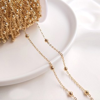 เครื่องประดับสร้อยคอลูกปัดทอง 18K Gold 1.2 มม. สําหรับสร้อยคอ