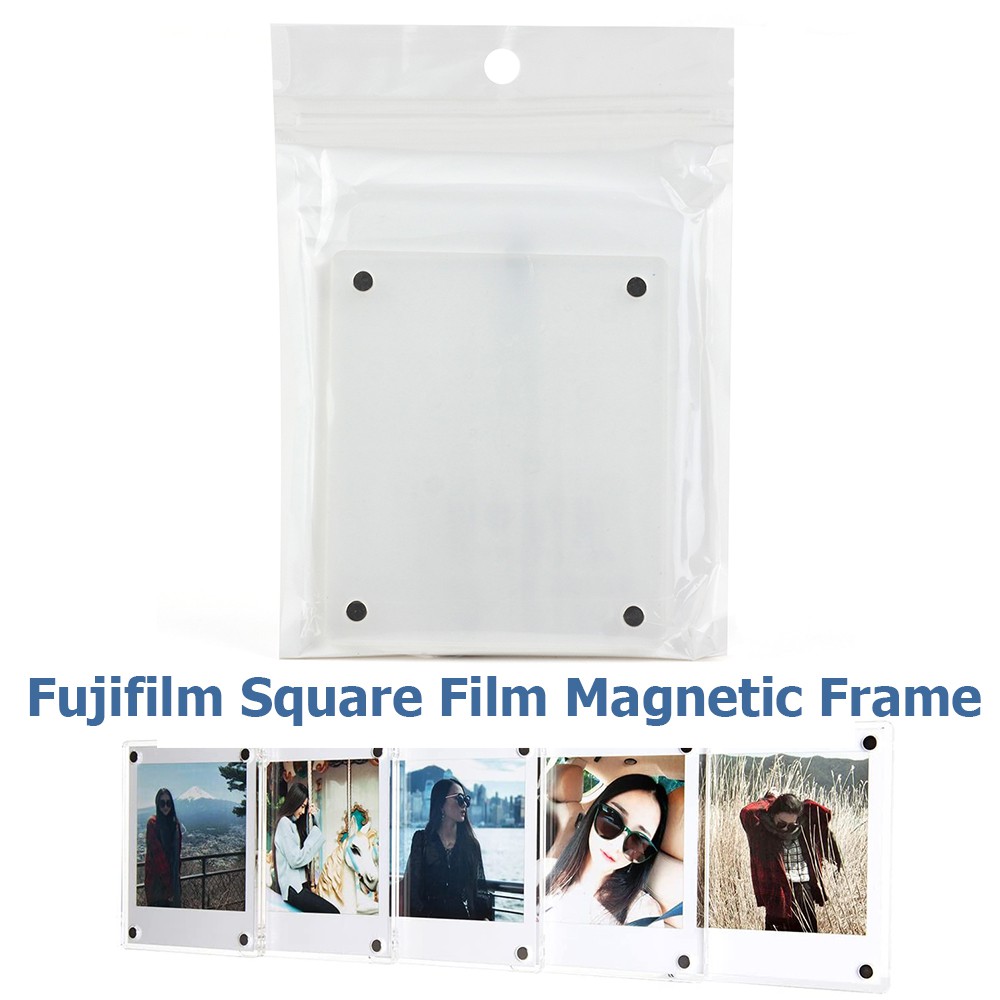 Fujifilm Instax Square กรอบอะคริลิคใสตู้เย็นแม่เหล็กสําหรับ FUJI Instax Square SQ1 SQ6 SQ10 SQ20 ฟิล