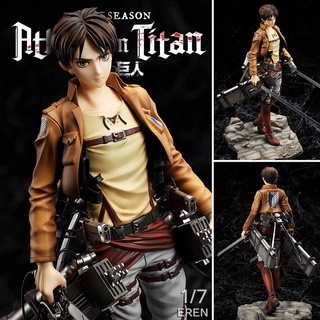 Figure ฟิกเกอร์ Attack on Titan Shingeki no Kyojin ผ่าพิภพไททัน Eren Yeager Jaeger เอเลน เยเกอร์ 1/7 ตัวเอกของเรื่อง