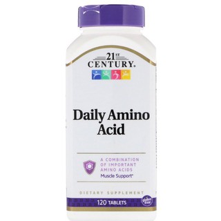 กรดอะมิโน สร้างกล้ามเนื้อ 21st Century, Daily Amino Acid, 120 Tablets